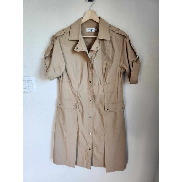Coach 1941 Dress Cotton Tie Waist Utility Shirt Trench Coat Dress 0 - Picture 2 of 11